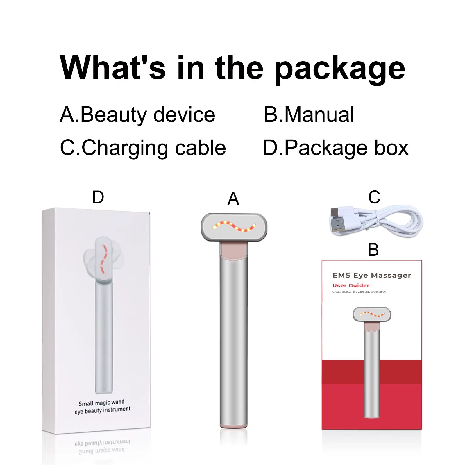 EMS Microcurrent Face Lifting Device w/ Red Light 